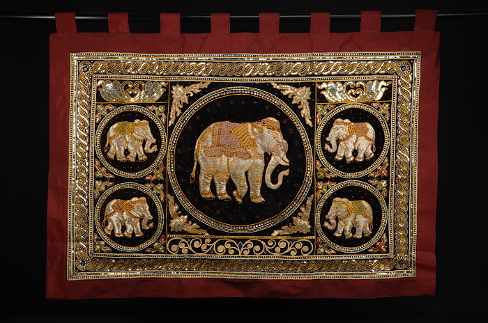 Vyšívaný obraz s motivem slona