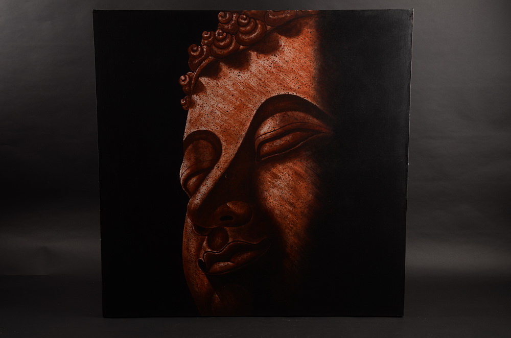 Obraz na plátně s motivem Buddhy, čtverec